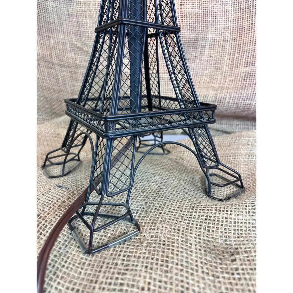Adesso Eifel Tower Novelty Table Lamp with White Fabric Shade